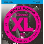 String Set Bass Guitar D'Addario Regular Light Gauge Nickel Wound Long Scale