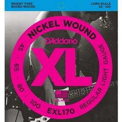 String Set Bass Guitar D'Addario Regular Light Gauge Nickel Wound Long Scale